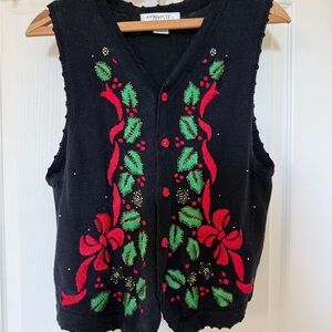 Arriviste Black Festive Women's knit Vest